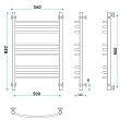 Водяной полотенцесушитель Energy Prestige 80x50 красный - превью 2