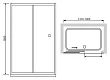 Душевая дверь в нишу RGW Classic CL-12 (1410-1460)х1850 стекло шиншила - превью 2