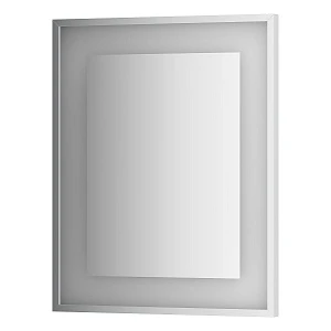 Зеркало EVOFORM LEDSIDE BY 2201 в багетной раме со светильником 60x75 см серое