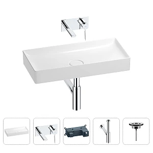 Раковина для ванной Wellsee Pure BY Wellsee 201002776 в наборе 4 в 1