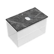 Столешница Sancos TT80A1X 80х46 с отверстием под смеситель, black sky - превью 1