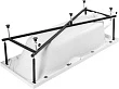 Каркас для ванны Aquanet Dali 160x70 - превью 2