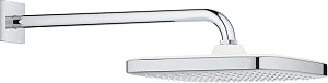 Верхний душ Grohe Tempesta 250 Cube 26687000 белый/хром, с кронштейном 380 мм