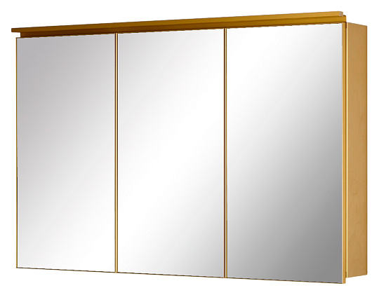 Зеркало-шкаф De Aqua Алюминиум 120 золото, фацет