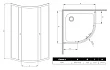 Душевой уголок Radaway Classic A 90x185 стекло графит - превью 2