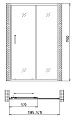 Душевая дверь в нишу Gemy Victoria S30191B 140 см - превью 2