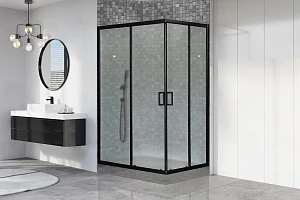 Душевой уголок Royal Bath RB HPD-С-BL 120х80х185 стекло матовое, профиль черный