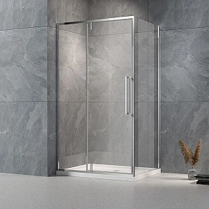 Душевой уголок Veconi Rovigo RV-034 100x80x195 см, профиль xром, стекло прозрачное