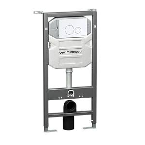 Инсталляция для унитаза Ceramicanova Envision Round CN1001W кнопка белая
