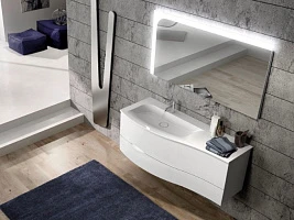 Мебель для ванной Burgbad Sinea 2.0 120 L подвесная белая глянцевая