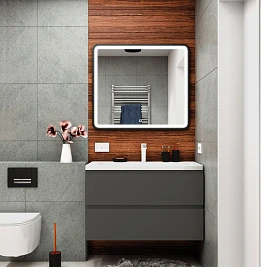 Мебель для ванной Art&Max AM-Bianchi-900-2C-SO-GM серый матовый, подвесная