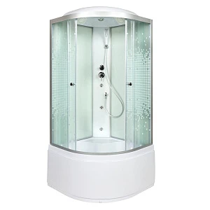 Душевая кабина AvaCan L980GM, 80х80х215 см, стекло с узором, профиль хром