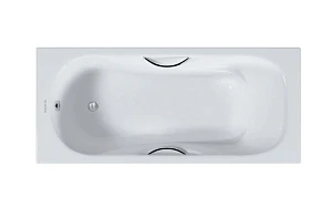 Чугунная ванна Aquatek Гамма 150х75 эмалированная, с ножками и ручками