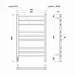 Электрический полотенцесушитель Point Веста PN70758GR П9 500x800, диммер слева, графит премиум - превью 1