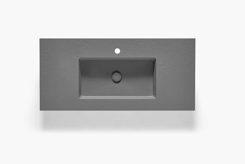 Раковина Acquabella On-Top Integra SF Slate 100 Cemento 1003х465, серый