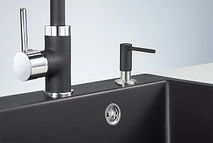 Дозатор Granula 018 D для жидкого мыла встроенный, шварц (черный металлик)