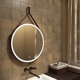 Зеркало Континент Millenium Brown LED D 65 с подсветкой, с сенсорным выключателем, коричневый