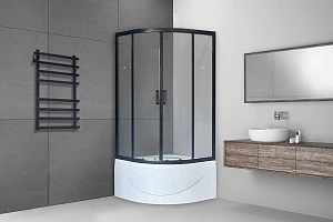 Душевой уголок Royal Bath RB 90BK-T-BL 90х90х200 (прозрачное)