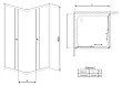 Душевой уголок Radaway Classic C 80 стекло графит - превью 2