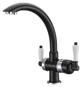 Смеситель для кухонной мойки Zorg Clean Water ZR 327 YF chrome black