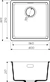 Мойка кухонная Omoikiri Kata 40-U-DC темный шоколад - превью 1