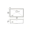 Мойка кухонная Omoikiri Taki 74-U/IF-GM вороненая сталь - превью 1