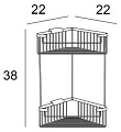 Полка Inda Hotellerie AV032ACR - превью 1