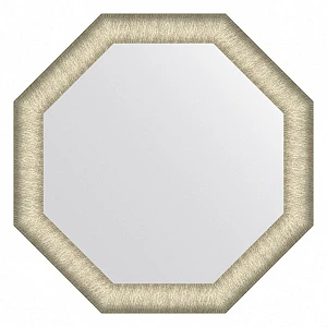 Зеркало в багетной раме EVOFORM OCTAGON BY 7422 брашированное серебро 59 мм 60x60