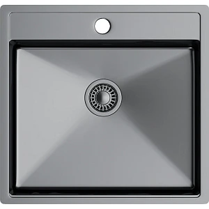 Мойка кухонная TopZeroTNL540 TITAN титан, 52х54 см