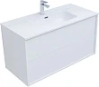 Тумба для комплекта Aquanet Lino 100 (Flat) подвесная, белый глянец - превью 1