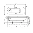 Стальная ванна Bette Form 2950-000 AD, PLUS, AR 180х80 без ножек - превью 1