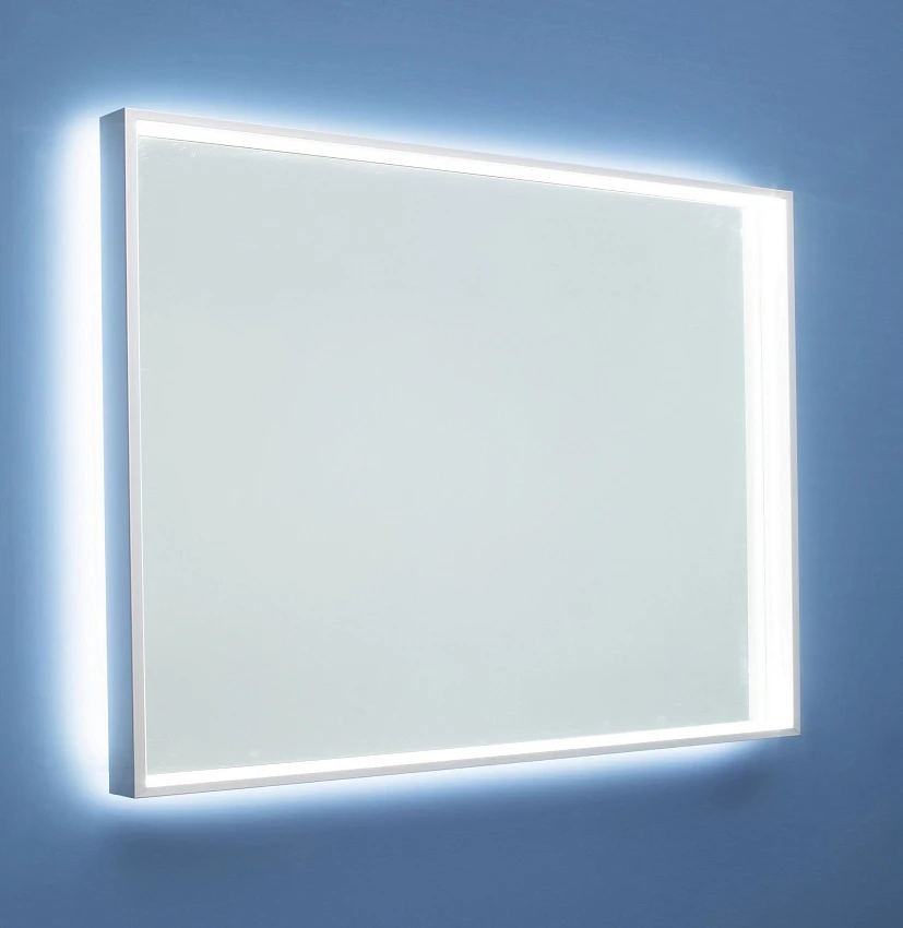 Зеркало De Aqua Алюминиум 120 с LED подсветкой, серебро