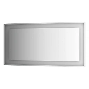 Зеркало EVOFORM LEDSIDE BY 2210 в багетной раме со светильником 150x75 см серое