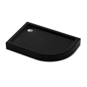 Душевой поддон Veconi Tezeo acrylic TZ55LB 100х90 см, левый, черный