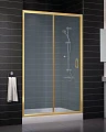Душевая дверь в нишу Vegas Glass ZP 0120 09 10 профиль золото, стекло сатин - превью 1