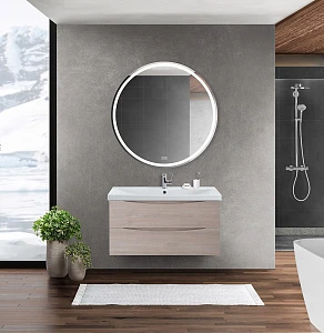 Мебель для ванной BelBagno Marino-Cer 100 подвесная, 2 ящика, Rovere Grigio