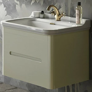 Тумба с раковиной Kerasan Waldorf 80 подвесная, 2 ящика, bi vaniglia matt