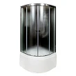 Душевая кабина AvaCan B10SELBLACK, 100х100х220 см, стекло матовое, профиль хром - превью 1