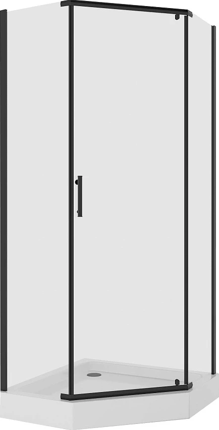 Душевой уголок Niagara Nova NG-6805-08 BLACK 90x90x190 пятиугольный, черный