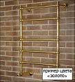 Водяной полотенцесушитель Margaroli Sole 442-5/S золото - превью 1