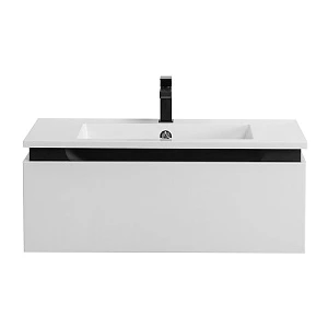 Тумба с раковиной Cezares Slider 80 подвесная, 1 ящик, Bianco Opaco