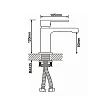 Смеситель для раковины Frap H42 F1042, хром/черный - превью 2