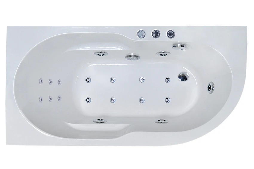 Акриловая ванна Royal Bath AZUR DE LUXE 150x80x60L с гидромассажем