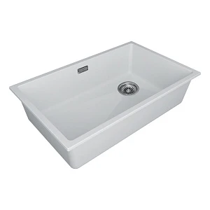 Мойка кухонная Paulmark LUMI 74UNI-SKEW LU74SK-WH 46х74 см, белый