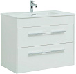Тумба с раковиной Aquanet Августа 80 (Flat) белая, 2 ящика