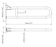 Поручень Mediclinics BG0800CS откидной вертикальный - превью 1