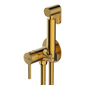 Гигиенический душ WasserKRAFT A70838 со смесителем, золото матовое