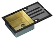 Мойка кухонная Zorg Inox Glass GL-7851-BLACK-BRONZE черное стекло - превью 1