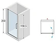 Душевая дверь в нишу Novellini Young Y21B87-1K хром, прозрачное стекло - превью 1
