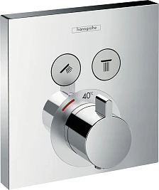 Термостат Hansgrohe ShowerSelect 15763000 для душа, на 2 потребителя, хром